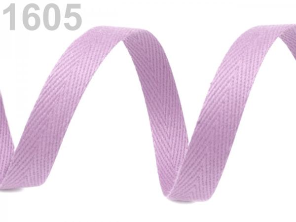 Köperband 10 mm Breit, Meterware Flieder